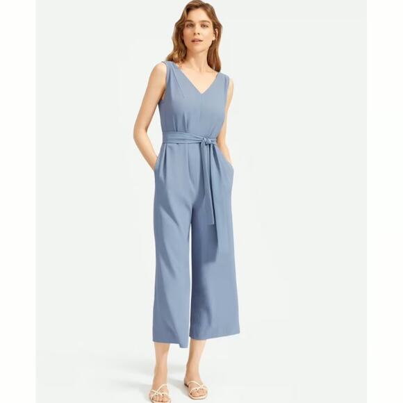 [Everlane] Dusty Blue Japanese GoWeave Essential Sleeveless Jumpsuit NWT Size 14 - Picture 12 of 12